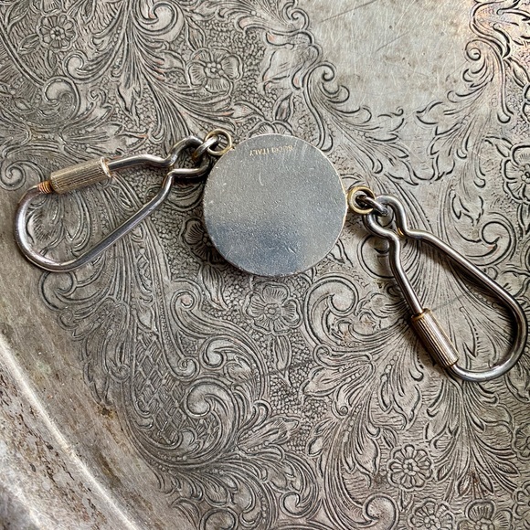 Authentic Vintage GUCCI Enamel Keyring KEY RING   Accessory 1970’s GG - Picture 4 of 8